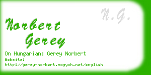 norbert gerey business card